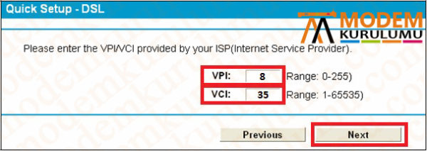 TP-LINK TD-VG3511 Modem Kurulumu 4