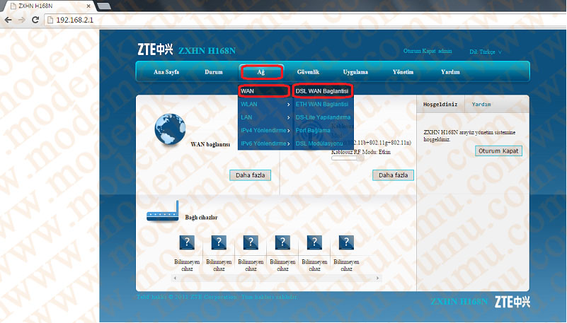 Zte Zxhn H168n Modem Kurulumu Modem Kurulumu