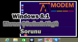 Windows 8.1 Ekran Çözünürlüğü Sorunu