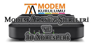 Modem Arayüz Şifreleri ve İp Adresleri