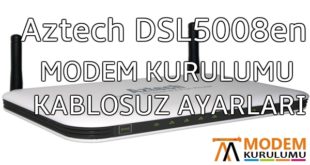 Aztech DSL5008en Modem Kurulumu Kablosuz Ayarları
