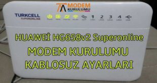 Huawei HG658v2 (Superonline) Modem Kurulumu Kablosuz Ayarları