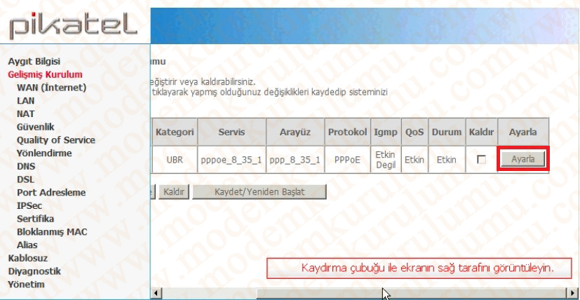 Pikatel IAD421W ADSL2+ 4 Port Kablosuz Modem Kurulumu