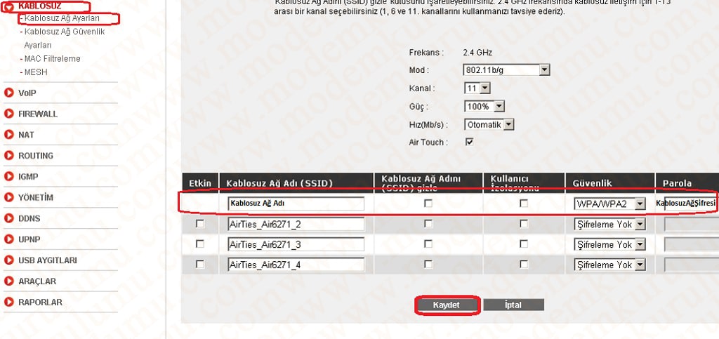 Airties Air 6271 Kablosuz Modem Kurulumu