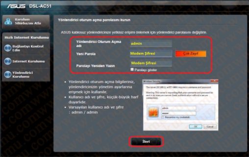 Asus Dsl-AC51 Kablosuz Modem Kurulumu