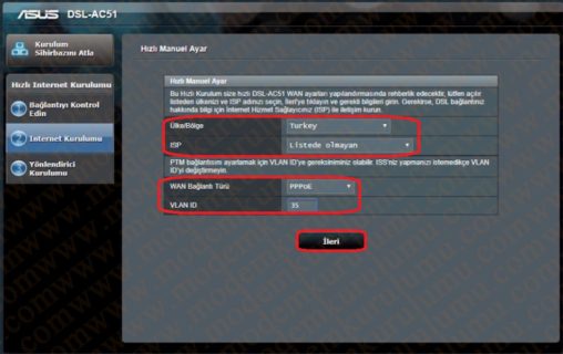 Asus Dsl-AC51 Kablosuz Modem Kurulumu