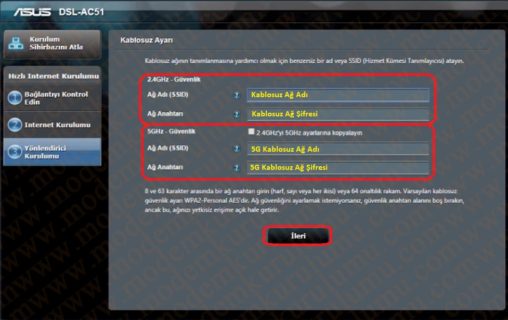 Asus Dsl-AC51 Kablosuz Modem Kurulumu