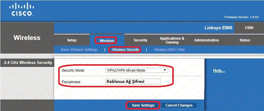 Linksys E900 Kablosuz Modem Kurulumu