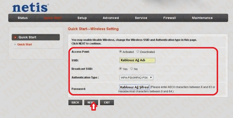 Netis DL4310 Kablosuz Modem Kurulumu