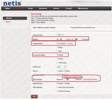 Netis DL4422 Kablosuz Modem Kurulumu