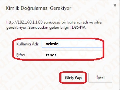 TP-Link-TD854W Kablosuz Modem Kurulumu