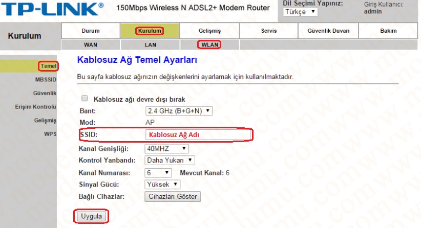 TP-Link-TD854W Kablosuz Modem Kurulumu