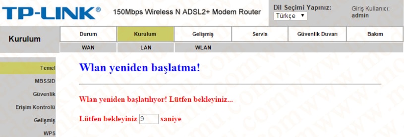 TP-Link-TD854W Kablosuz Modem Kurulumu