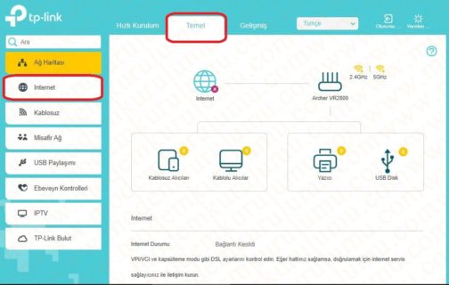 TP-Link Archer VR2800 Kablosuz Modem Kurulumu