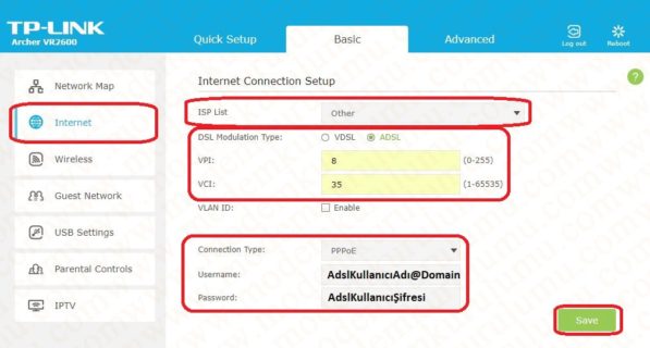 Tp Link Archer VR2600 Kablosuz Modem Kurulumu