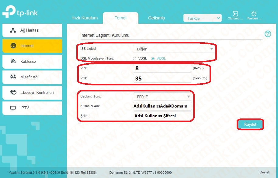 Tp-Link TD-W9977 V1 Kablosuz Modem Kurulumu