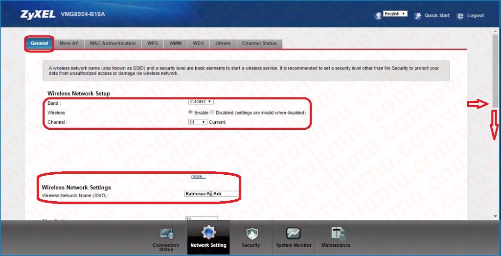 ZyXEL VMG8924 Kablosuz Modem Kurulumu