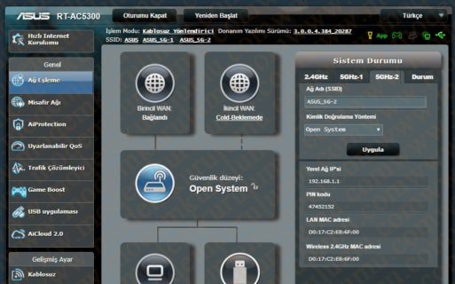 Asus RT-AC 5300 Kablosuz Modem Kurulumu