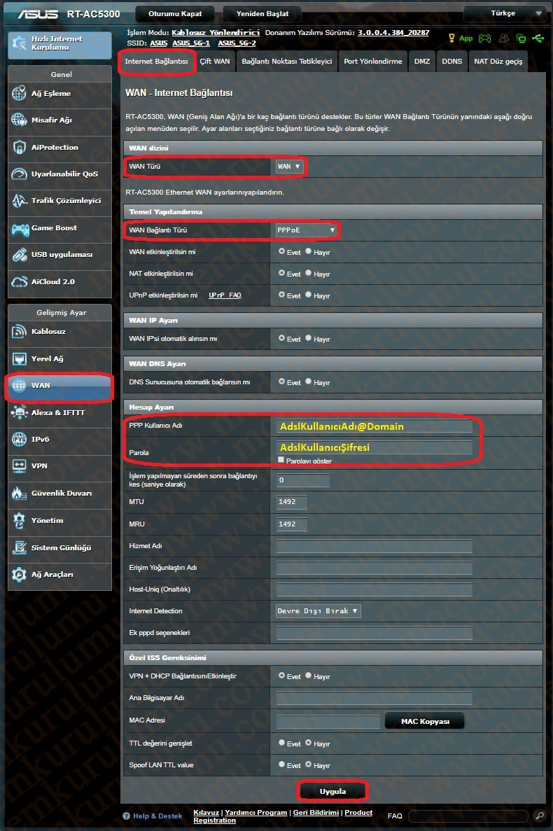 Asus RT-AC 5300 Kablosuz Modem Kurulumu