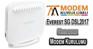 Everest SG DSL2017 Kablosuz Modem Kurulumu