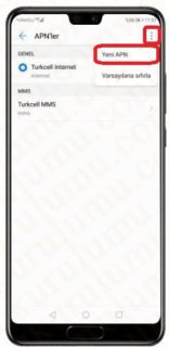 Huawei P20 İnternet Ayarları