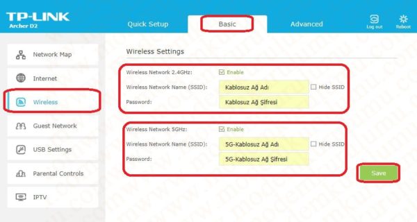 TP-Link Archer D2 Kablosuz Modem Kurulumu