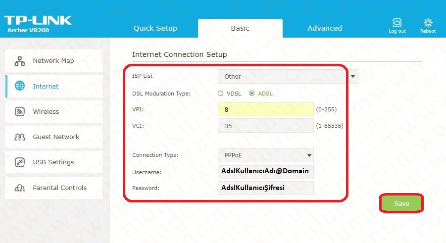 Tp-Link Archer VR200 Kablosuz Modem Kurulumu