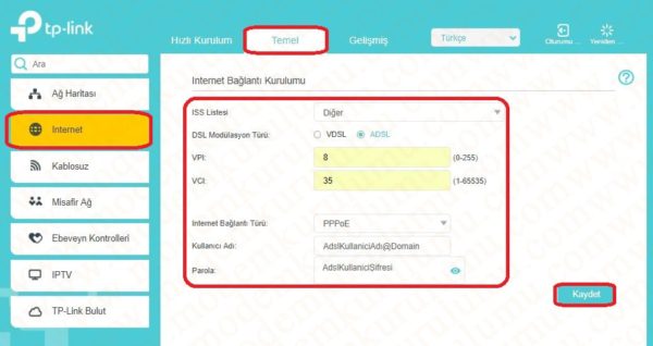 Tp-Link Archer VR300 Kablosuz Modem Kurulumu