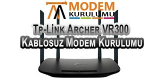 Tp-Link Archer VR300 Kablosuz Modem Kurulumu