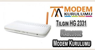 Tılgın HG 2331 Kablosuz Modem Kurulumu