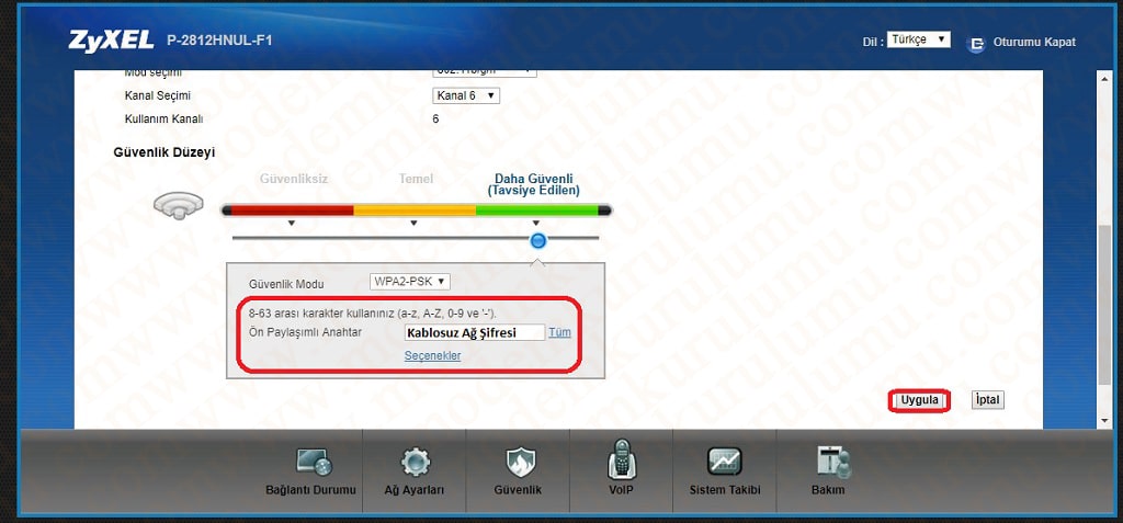 ZyXEL P-2812H Kablosuz Modem Kurulumu