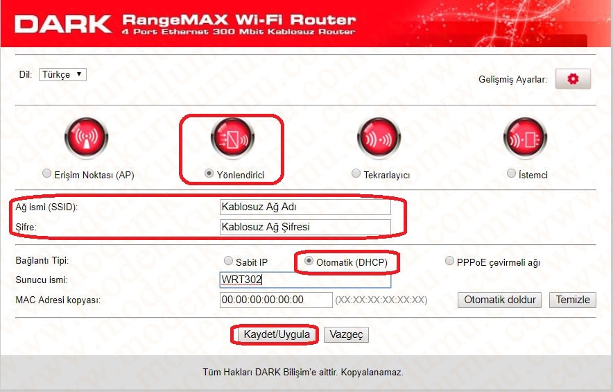 Dark RangeMAX WRT 302 Router ve Repeater Kurulumu