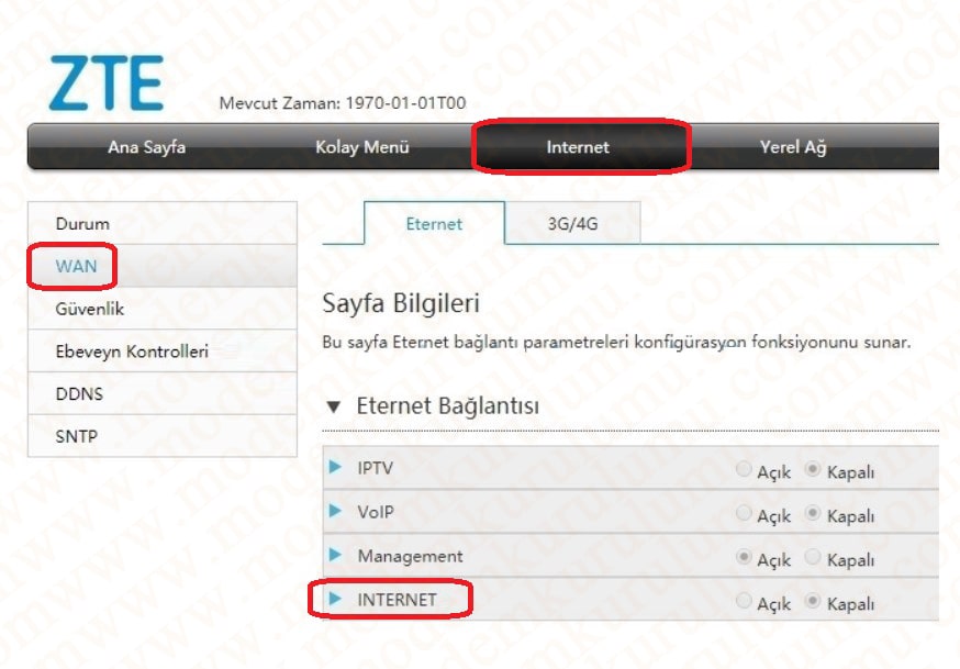 ZTE ZXHN H298A Kablosuz Modem Kurulumu