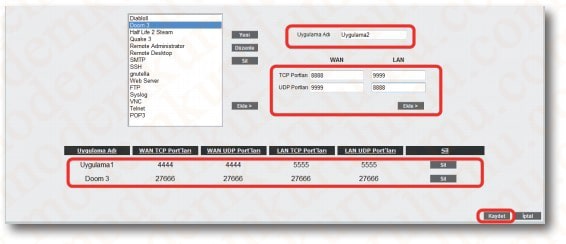 Airties Rt 206 Port Yönlendirme ve Modem Ayarları