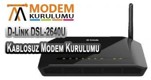 D-Link DSL 2640U Kablosuz Modem Kurulumu